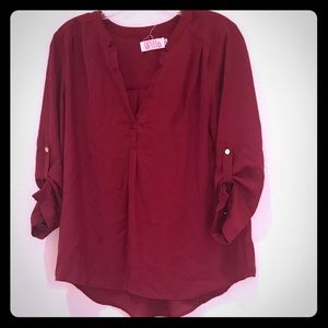 Willa dark red blouse